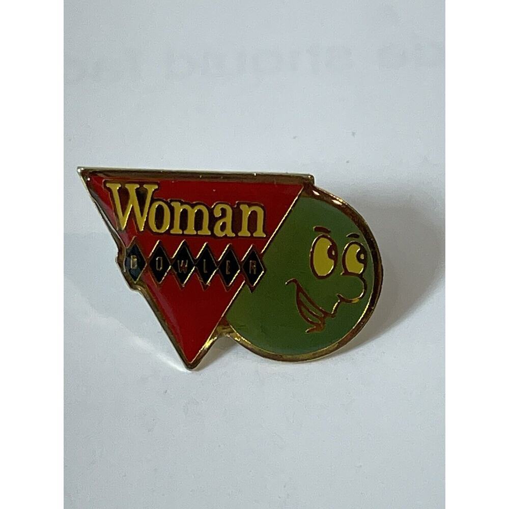 Vintage Bowler Womens Bowling Lapel Pin
